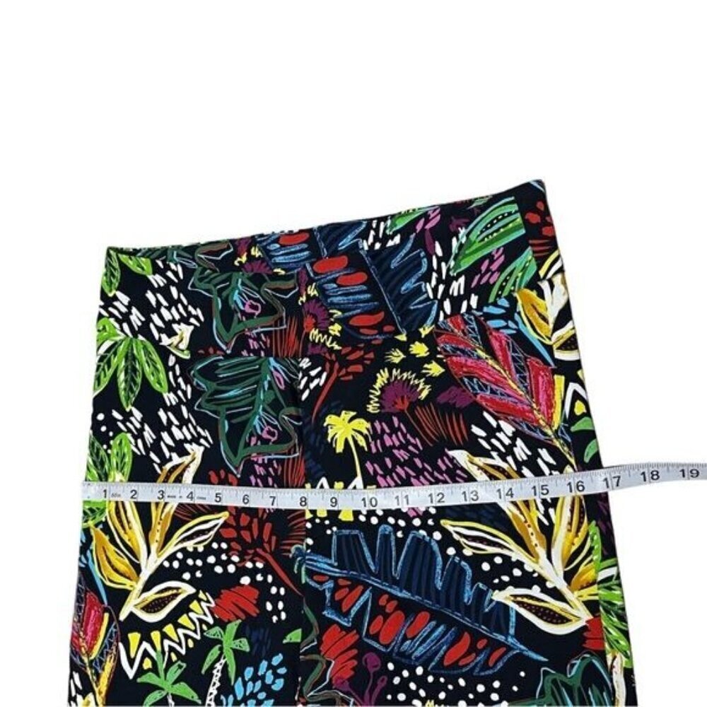Joseph Ribkoff Black Multicolor Pull On High Rise Stretch Pants Size 8 - Picture 4 of 11